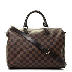 Louis Vuitton Damier Ebene Bandouliere Speedy 30 +LV Strap & Lock (no key)